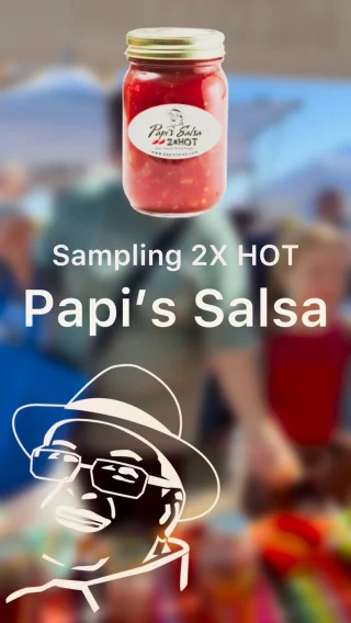 Sampling #PapisSalsa at The Great Pumpkin Fest in Canton! Our new 2X HOT just made its debut and got a 5-star rating!!🔥 Thank you Canton for the amazing feedback! #EatSalsa but only Papi’s Salsa! Keeping it #healthy with #natural and #organic ingredients