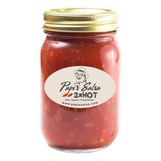 Papi's Salsa 2X HOT 32oz.